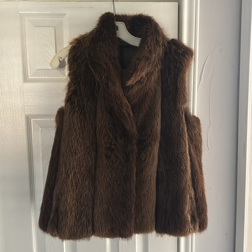 Mink fur vest, real fur